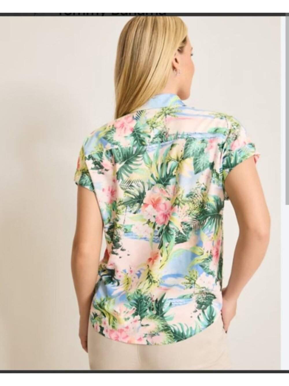 Tommy Bahama Ocean Vida 100% Silk Tropical Floral Camp Shirt Sz XL Vacation EUC - Picture 2 of 11